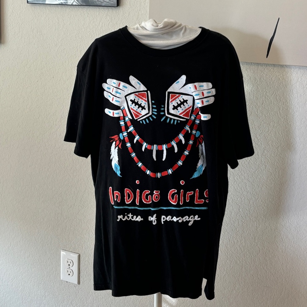 vintage indigo girl made USA made in the USA rock band T-shirt rock band T-shirt